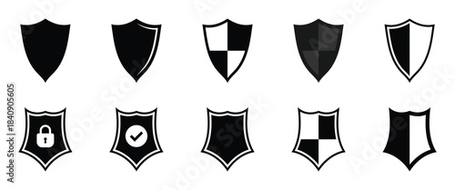 Protection secure lock vector sign. Security and privacy symbol. Shield with check mark, lock icon. Secure verified protection and approval symbol. Vector illustration. EPS 10