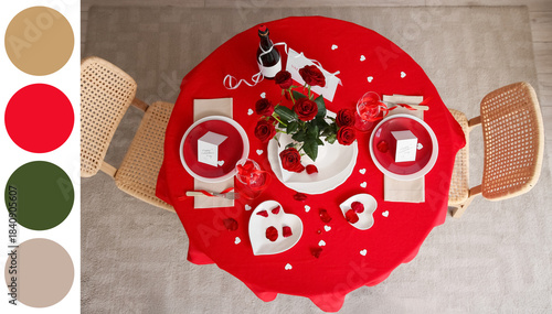 Beautiful table setting wit...