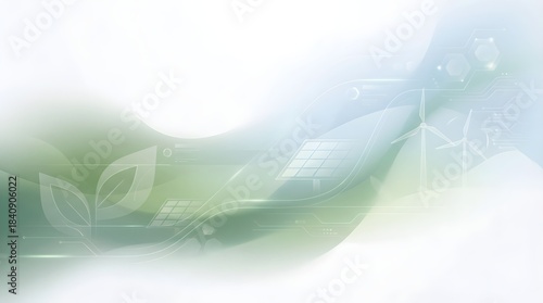 Minimal Corporate Green Energy Innovation Background – Clean Futuristic Eco Technology Design