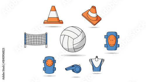 Sports Equipment Collection for Team Games and Training