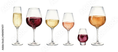 watercolor wine drinks collections