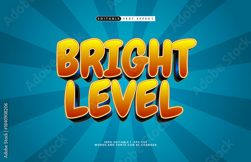 bright level editable text effect