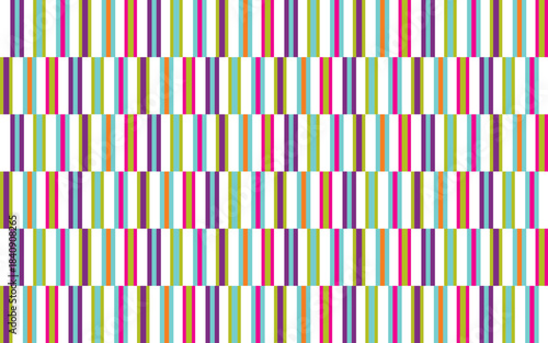 Geometric abstract seamless pattern with vertical colorful streak, stripes on white background. Vector illustration, for masculine shirt dress cloth sportswear  casual cover decoration wallpaper 