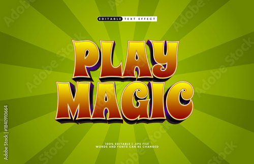 play magic editable text effect