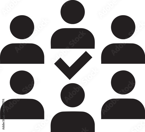 Candidate Selection Icon: A visual representation of choosing an individual for a specific role or position, shown with a check mark to signify approval and selection.
