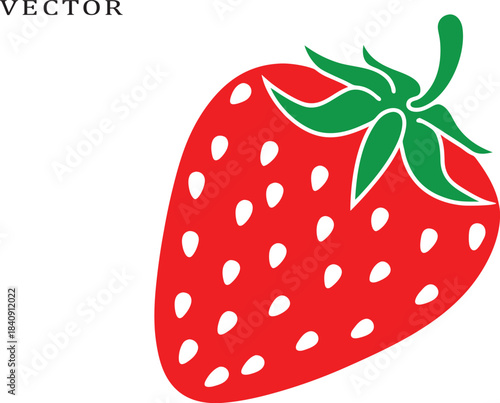 Strawberry vector illustration, Garden strawberry fruit vector icon, Red strawberry. strawberry silhouette