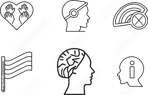 inclusivity line editable icon set