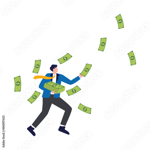 Success businessman, Financial freedom. Financial wealth. Successful investors. Profit investment