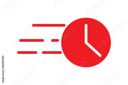 Quick icon, fast delivery symbol, quick execution