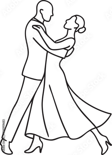Ballroom couple dancing