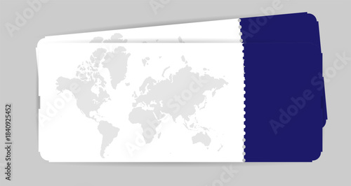 Airplane ticket set concept. Boarding pass ticket template. Airline boarding pass template. Air ticket icon. Vector illustration isolated