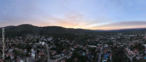 La Falda, Argentina sunset over the Cerro La Banderita