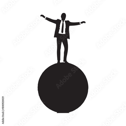 A Strategic Leader Stands on the World, Aligning Vision, Risk, and Momentum"