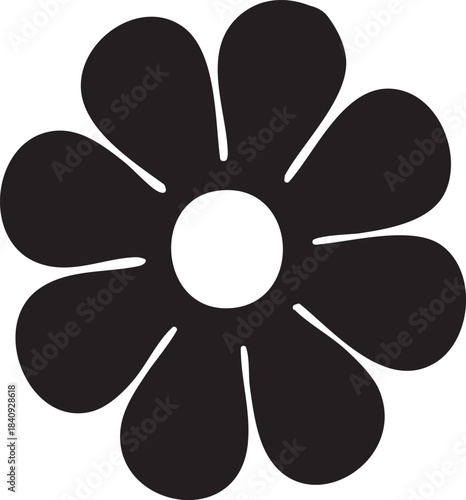 black and white flower, Cherry Blossom, icon, Cherry Blossom Stencil Icon