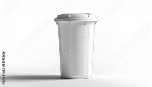 Wallpaper Mural White faceted to-go cup with lid, isolated Torontodigital.ca