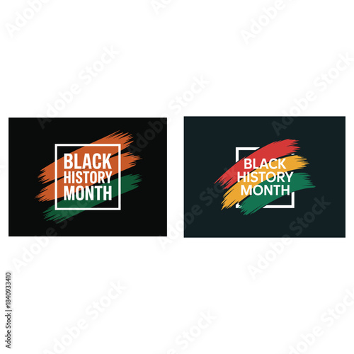 Black History Month Brush Stroke Graphics brush strokes