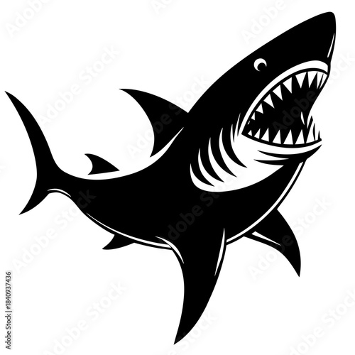 Shark with open jaws