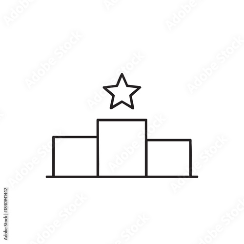 Simple Award Ceremony Podium with Star Trophy on Top.