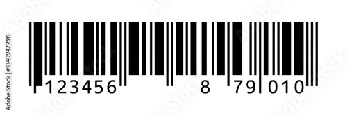 Barcode Symbol UPCA Code Isolated on White Background