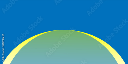 Abstract Background, Transparent Wavy Lines. Blue Background and Yellow Curves. Colorful Gradient Wavy Lines. Vector Illustration.
