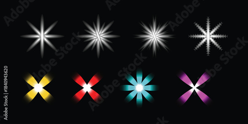 Collection of Diverse Light Burst and Starburst Effects