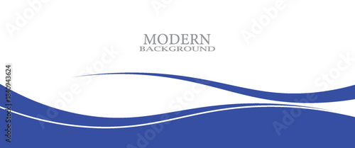 A modern abstract background featuring subtle blue wavy lines over a clean white space, ideal for banners, presentations and professional designs.