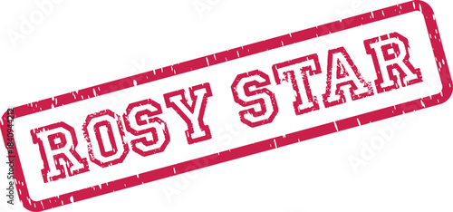 Rosy Star textured stamp for a celebration of success and achievement