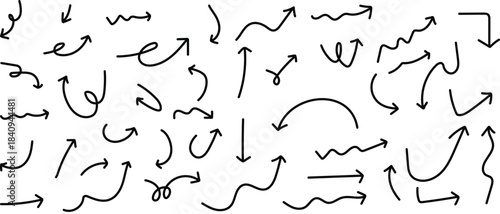 Hand draw doodle arrow