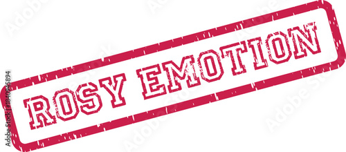 Rosy Emotion distressed stamp effect for expressive branding and heartfelt messages