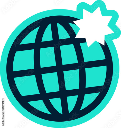 globe sticker 