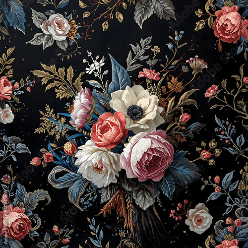 seamless background with roses