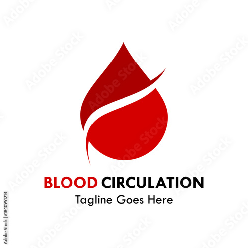 Blood circulation design logo template illustration