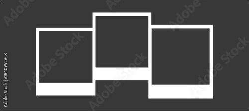 Frame with a tape template featuring a transparent background.