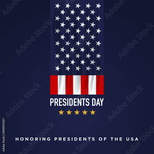 Presidents Day Greeting Card Design.
