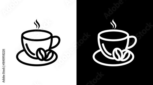 Coffee With Icon Set Design