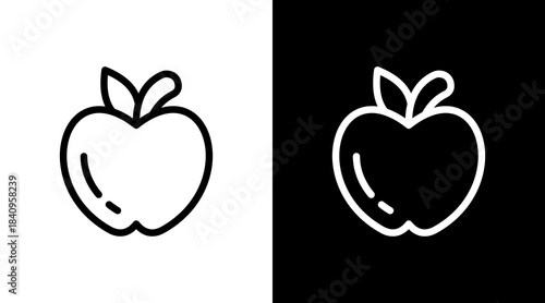 Apple With Icon Set Design
