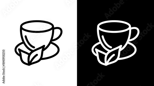 Tea With Icon Set Design