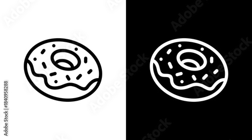 Donut With Icon Set Design