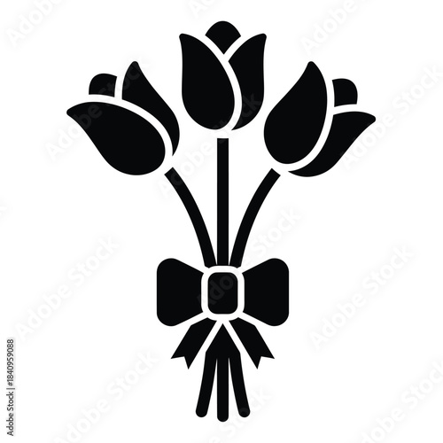 Bouquet of Tulips Tied with Bow flowers floral