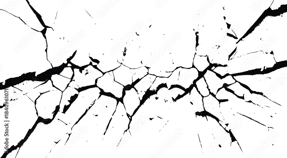 Obraz premium Background with cracks on the wall. Texture for overlay. vector eps 10