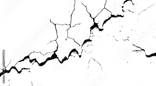 Background with cracks on the wall. Texture for overlay. vector eps 10