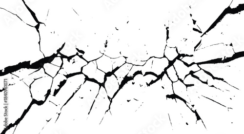 Background with cracks on the wall. Texture for overlay. vector eps 10