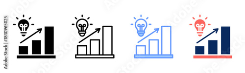 Trend Spark icon set multiple style collection