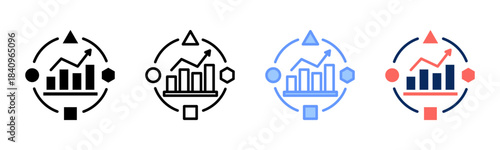 Adaptive Trend icon set multiple style collection