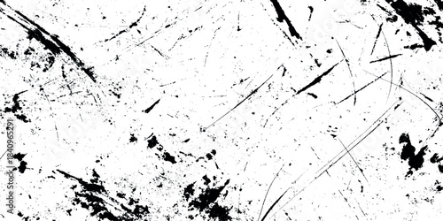 Distressed black and white texture overlay with light scratches and dirt Grunge vector background black and white Texture.