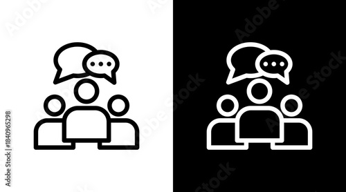 Group Chat With Icon Set Design