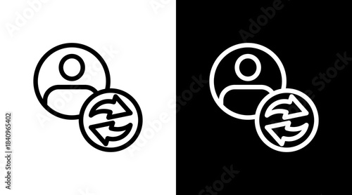 Contact Sync With Icon Set Design