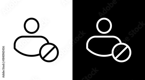 Block Contact With Icon Set Design