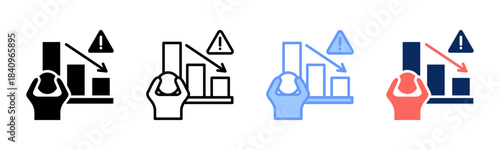 Pain Point icon set multiple style collection