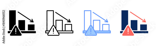 Risk Factor icon set multiple style collection